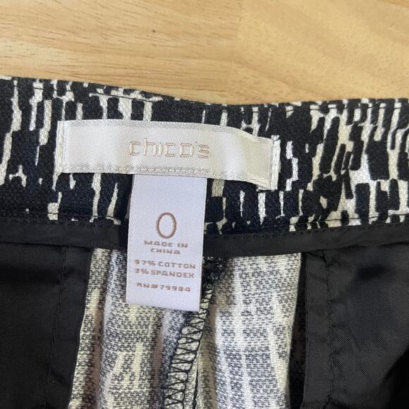 Chico's pants slacks trousers women's size small (vanity 0) white black classic - Picture 8 of 16